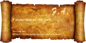 Feuermann Ariel névjegykártya